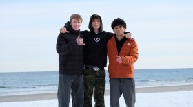 Lorax Reed, Kai Hudlin and Aidan Chin, surfers and friends from the Seacoast, are spearheading a campaign against installing parking meters along Route 1A in Rye, NH.