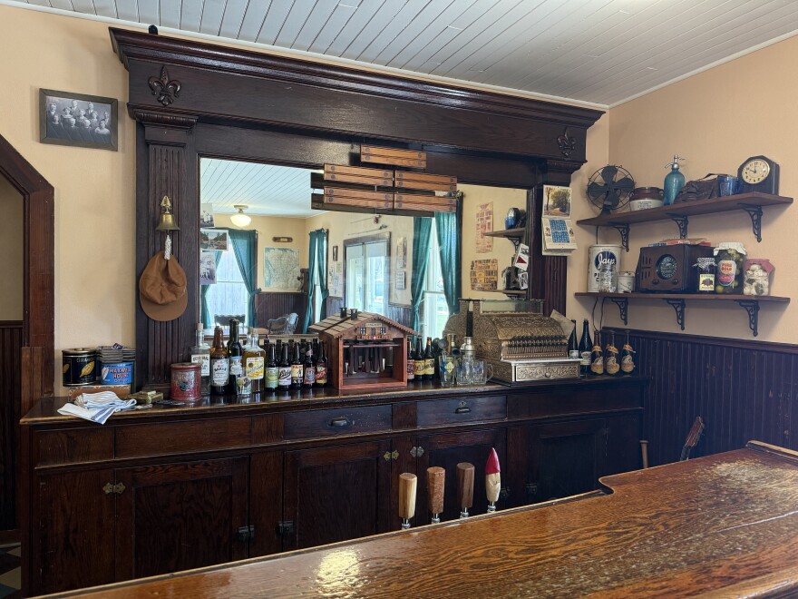 The relocated and restored Wittnebel's Tavern is decorated to represent a 1930s-era tavern.