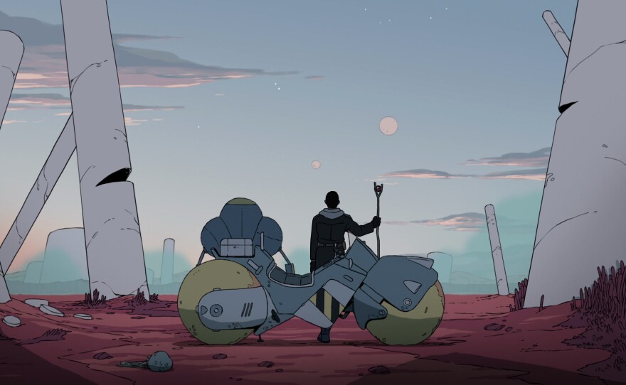 FILE - A still from episode one of "Scavengers Reign." (Courtesy Warner Bros. Discovery)