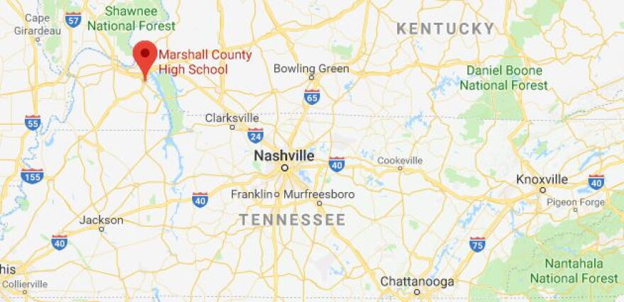 Marshall County High School, Benton K.Y. map