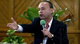 Rep. Luis Gutierrez D-Ill., speaks to immigrant rights advocates during a rally against President-elect Donald Trump's immigration policies, at Metropolitan AME Church in Washington, Saturday, Jan. 14, 2017.  (Jose Luis Magana/AP)