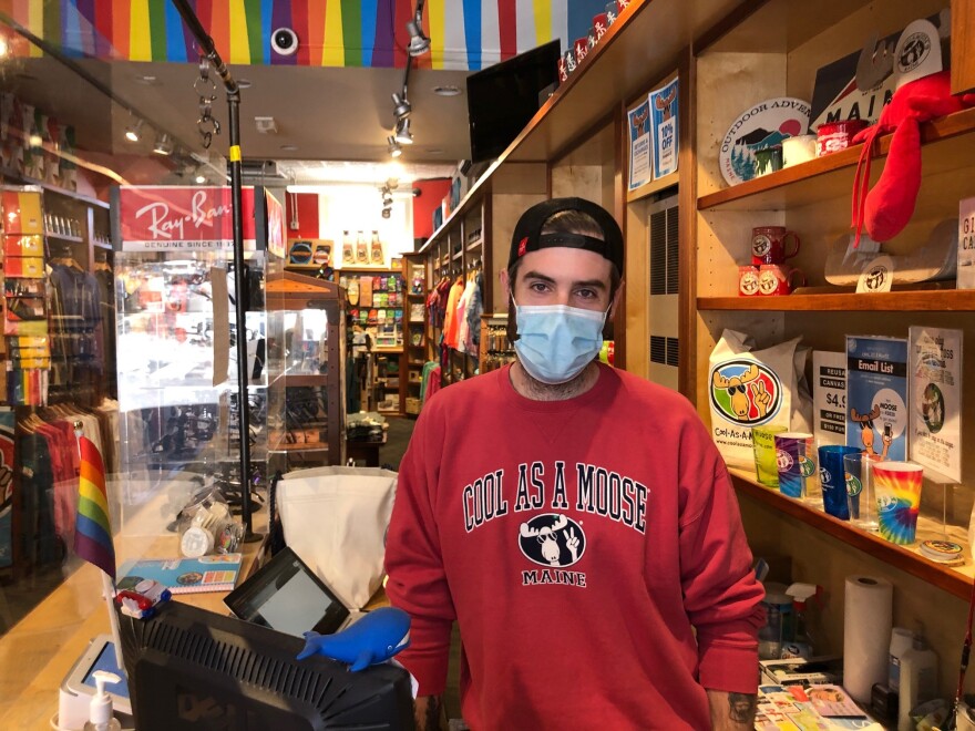 Ben Dunbar, co owner and general manager of Cool as a Moose, in the Portland store.