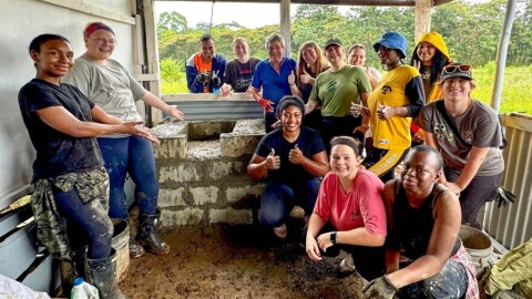 Estudiantes de ISU en Costa Rica.