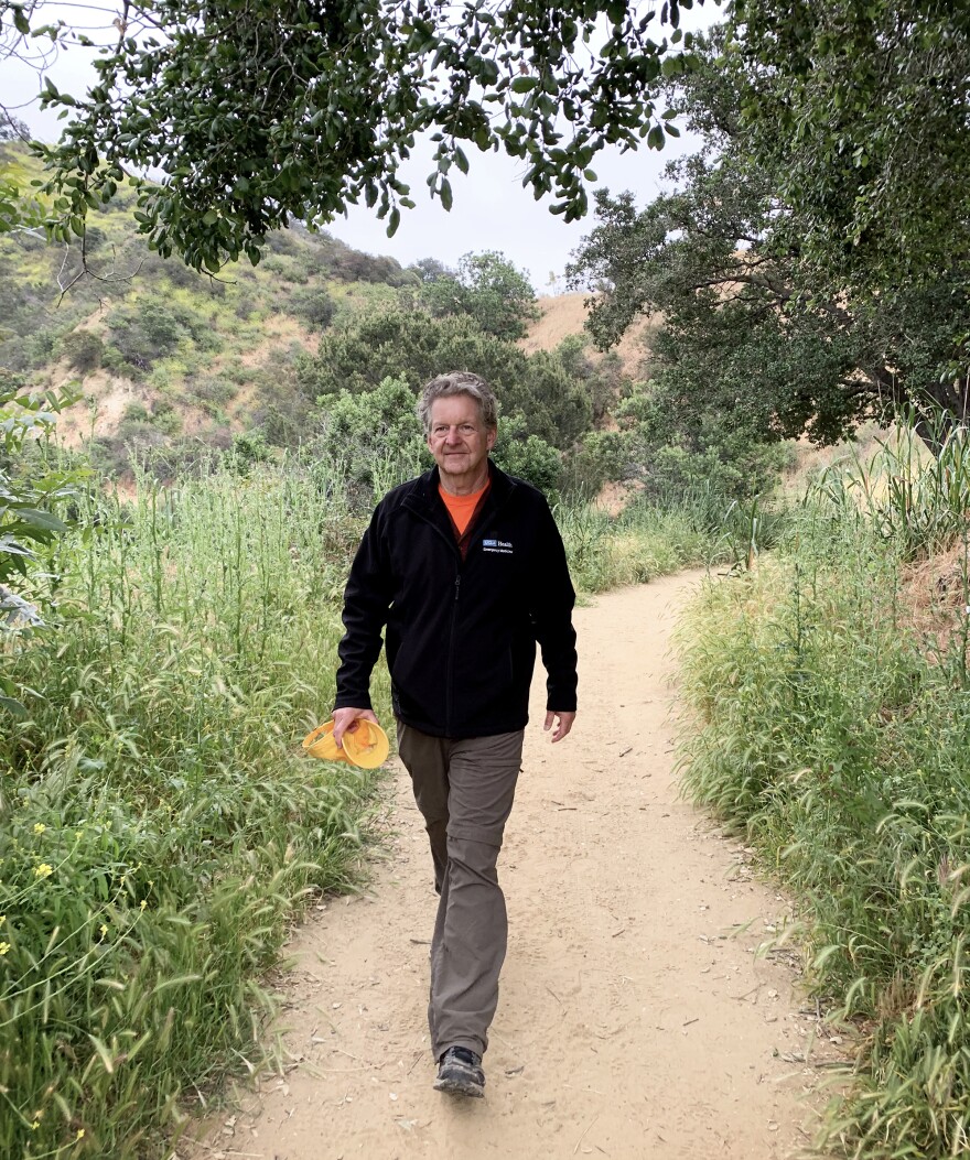 Mark Morocco, an emergency room doctor at Ronald Reagan UCLA Medical Center, says that wearing long pants and closed shoes can help protect against snake bites. Staying on the walking trail can also help.