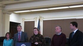 Battle Creek Interim City Manager Susan Bedsole at the Friday press conference where officials announced the investigation.