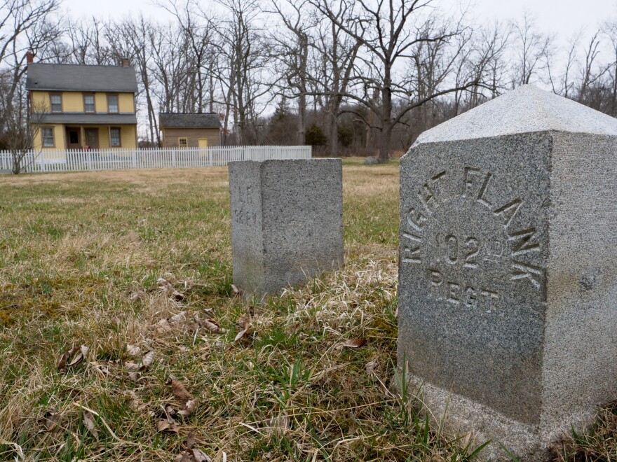 A monument at Gettysburg.