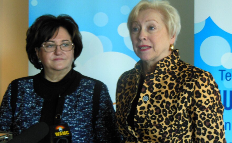 State Education Commissioner MaryEllen Elia (left) with SUNY Chancellor Nancy Zimpher 