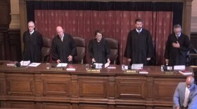 Indiana Supreme Court Justices in Indianapolis Thursday morning.