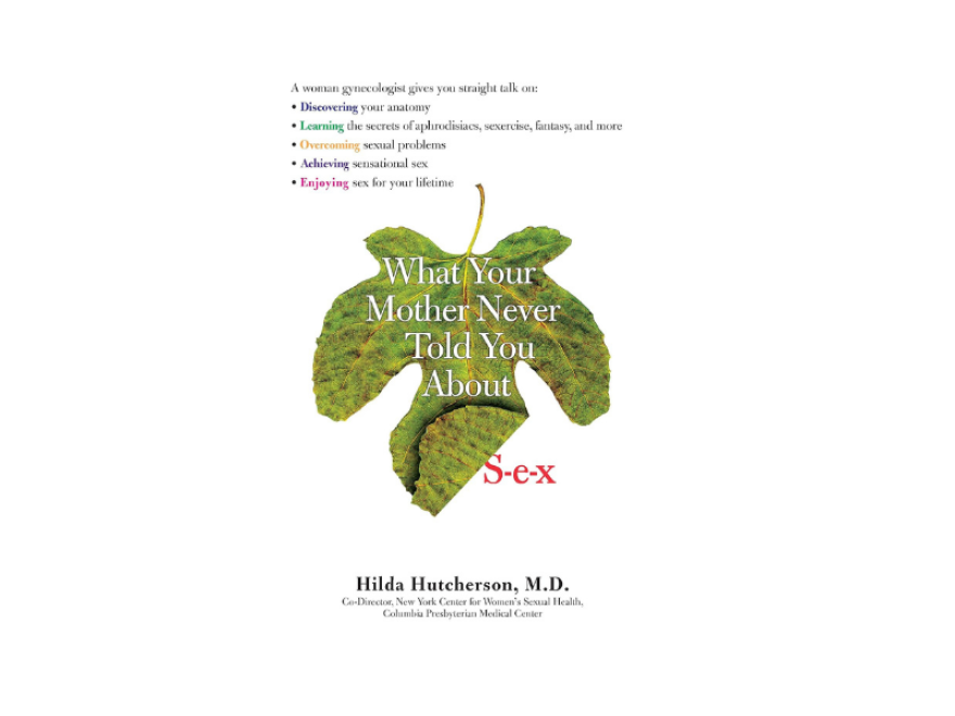 a book cover with a fig leaf that says "what your mother never told you about sex"