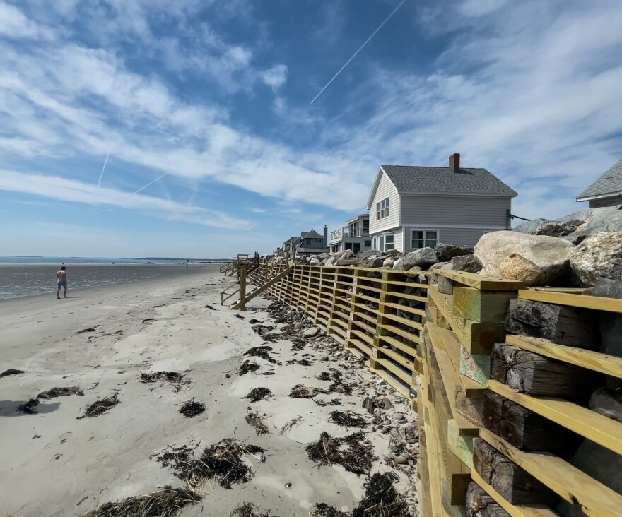 The coastal storm on Dec. 23 damaged some sea walls and stairs along Higgins Beach, and they've been rebuilt.