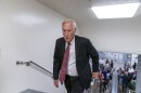 Sen. Angus King, I-Maine, walks to a vote on Capitol Hill, Wednesday, Sept. 6, 2023 in Washington.