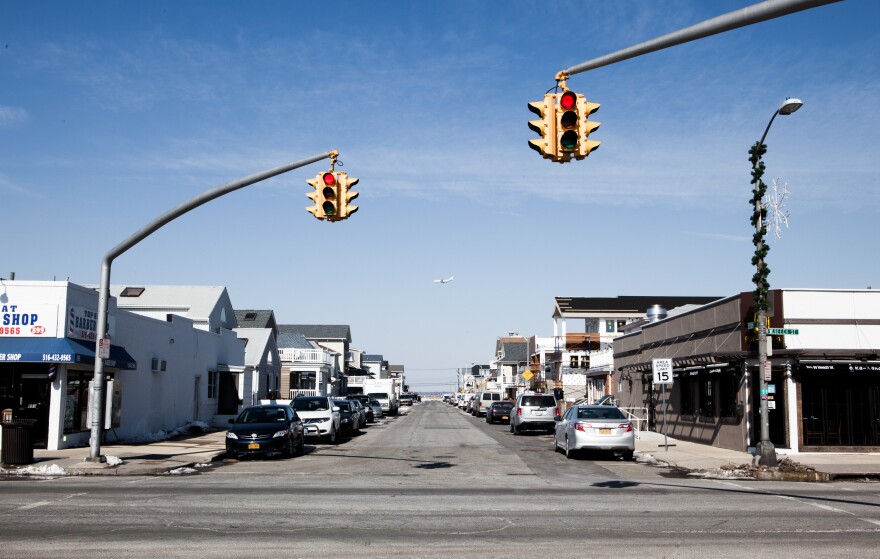 The corner of Wyoming Avenue and West Beech Street, a half block away from Liz Treston's house in Long Island, N.Y. The city was one of the coastal communities hardest hit by Superstorm Sandy in 2012.