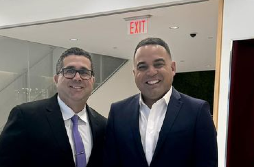 From left: Holyoke Public Schools receiver Anthony Soto and Holyoke Mayor Joshua Garcia.
