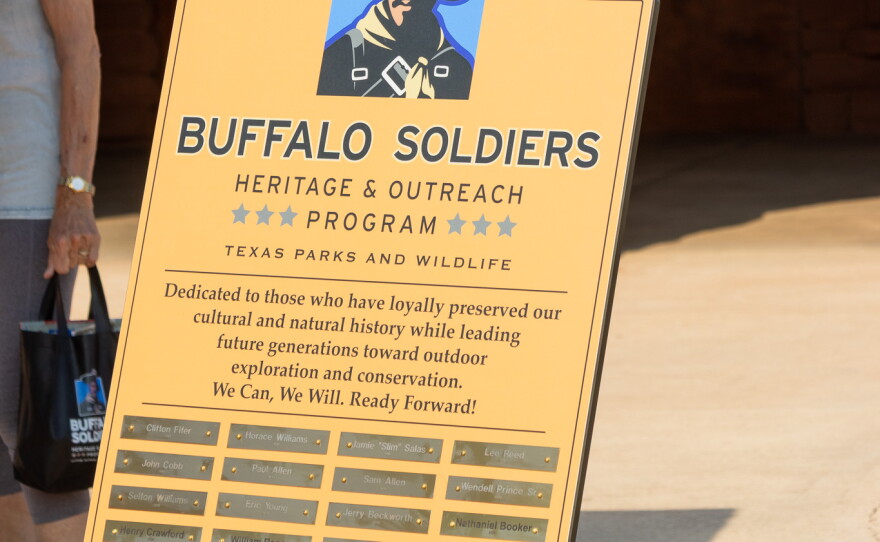Buffalo Soldier information sign, photo by Alexander Brown.