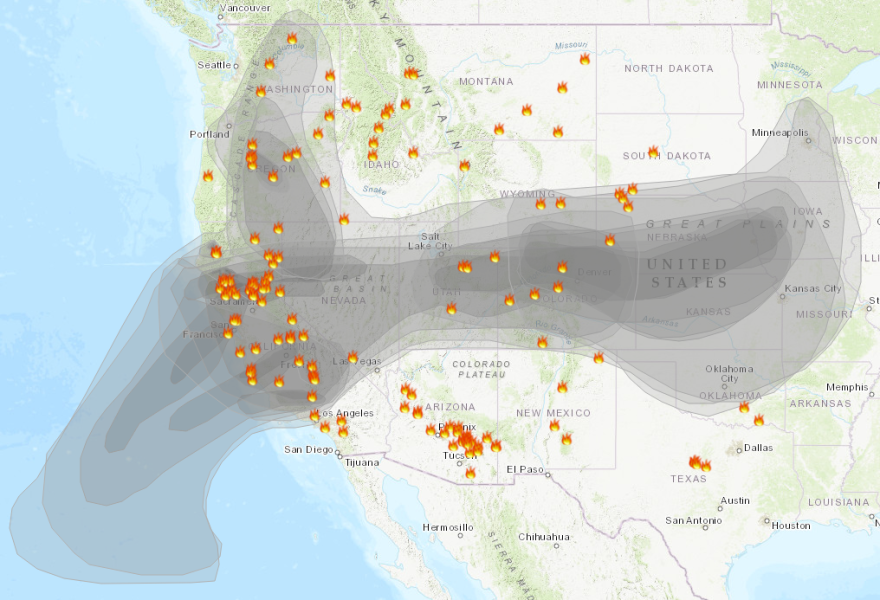 Fire Iap Map Wildfire Smoke Further Clouds School Reopenings | KUNC