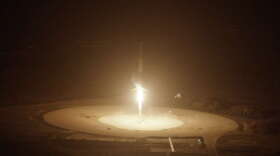 Landing of a Falcon 9 booster at Launch Zone 1. Photo: SpaceX