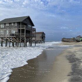 Severe coastal erosion is narrowing coastlines on North Carolina's Outer Banks.