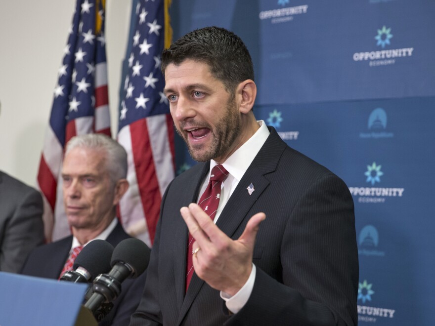 House Speaker Paul Ryan of Wis., speaking Tuesday on Capitol Hill where he called Friday's shooting "appalling" adding "justice should be swift."