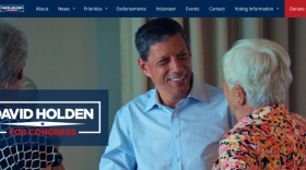The campaign website of congressional candidate David Holden
