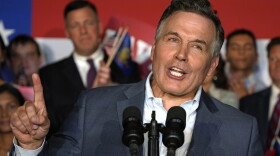 Republican David McCormick addresses supporters after announcing he will enter Pennsylvania's U.S. Senate race and make his second bid for the office, this time to take on Democratic Sen. Bob Casey, Thursday, Sept. 21, 2023, at the Heinz History Center in Pittsburgh.