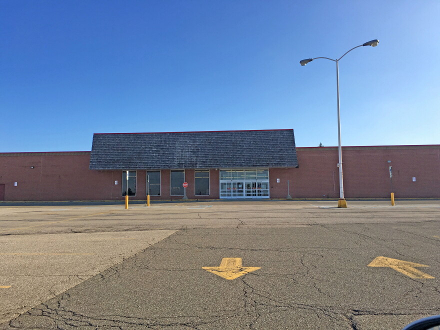 An empty big box store - a former K-Mart in Grand Blanc Michigan