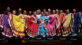 Guadalupe Dance Company, Belinda Menchaca at center in blue