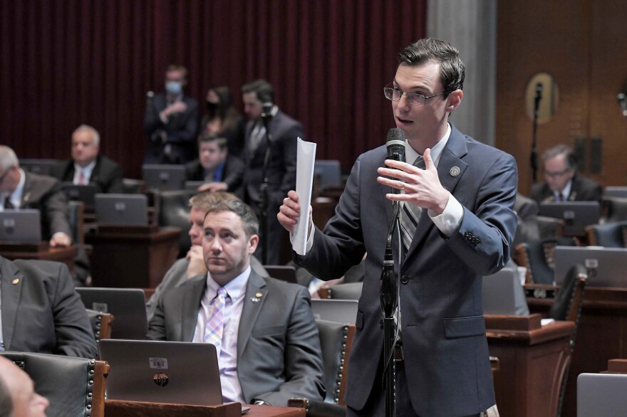 State Rep. Dirk Deaton, R-Noel, speaks during the 2021 veto session of the Missouri General Assembly