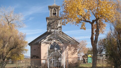The Iglesia de San Antonio in Tiffany, Colorado is nearly 100 years old, and open once a year for mass in June.