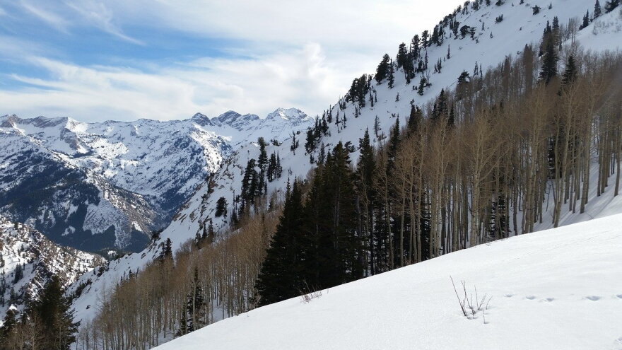 snowy mountain slopes in Utah