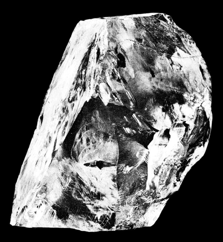 A picture of the rough Cullinan diamond.