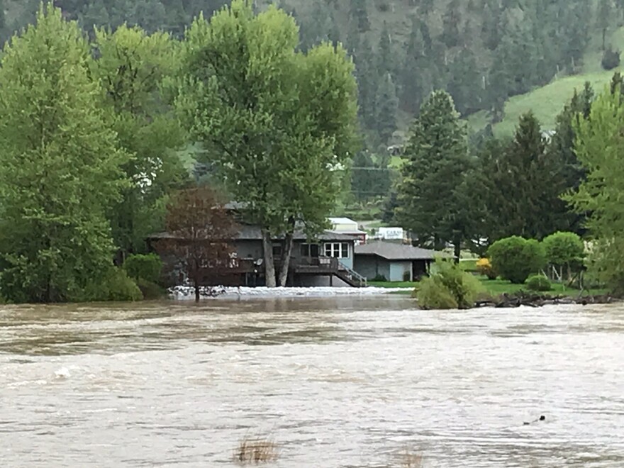 Flooding on the Clark Fork River near East Missoula.