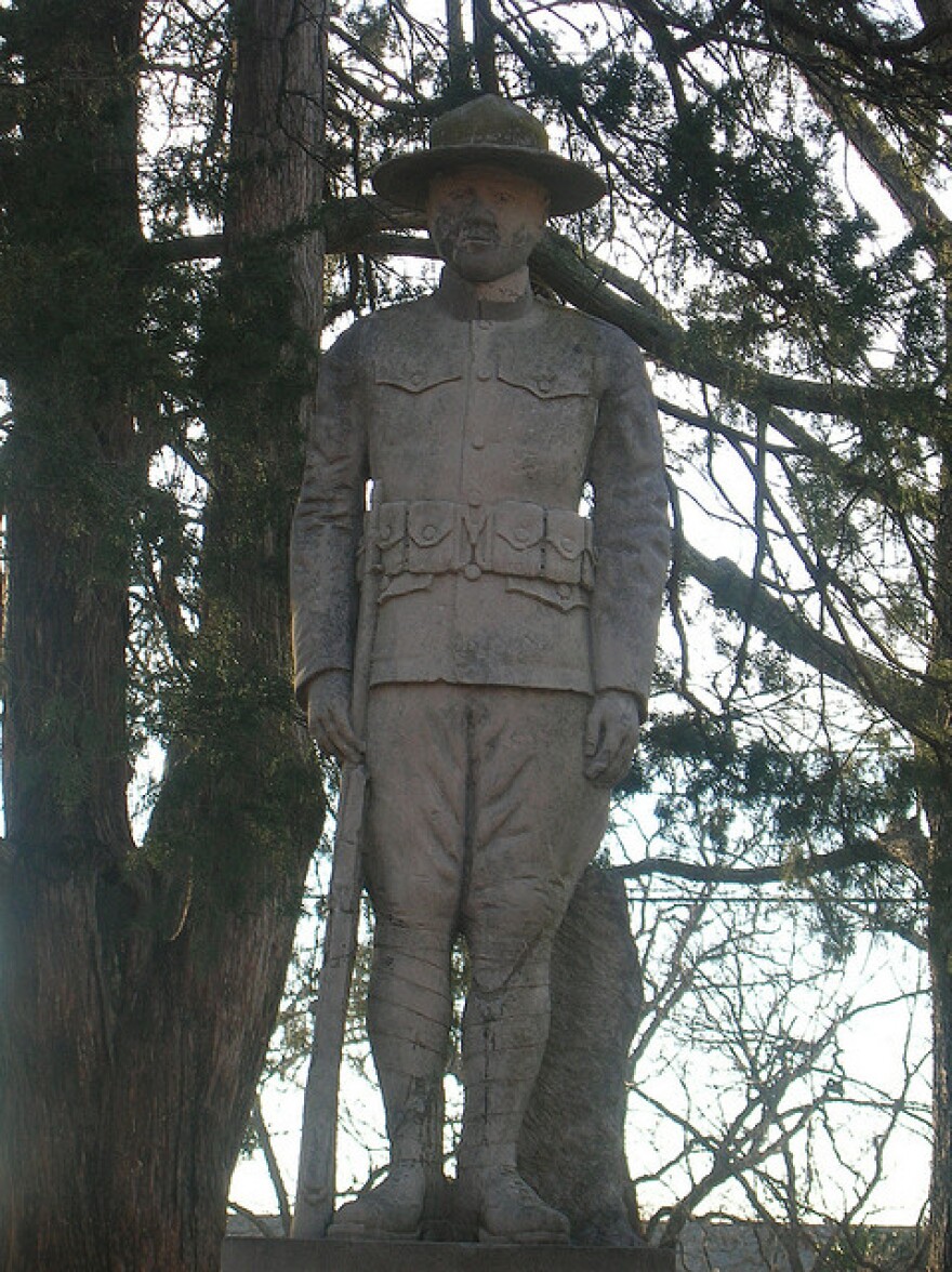 Doughboy Statue at Hendrix College (Recently Moved to a New Memorial Plaza)