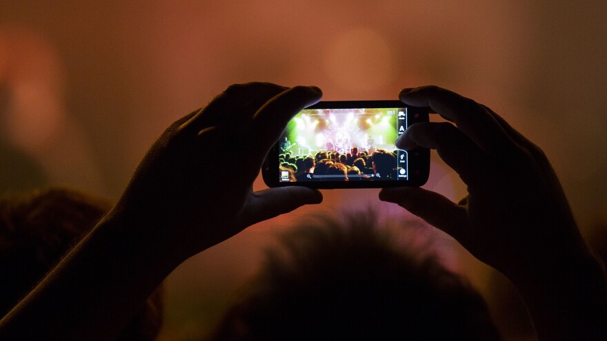 The Gaslight Anthem, as seen through a cellphone.