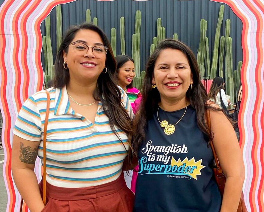  Wendy Ramirez (right) and Jackie Rodriguez are founder and co-founder of Spanish Sin Pena.