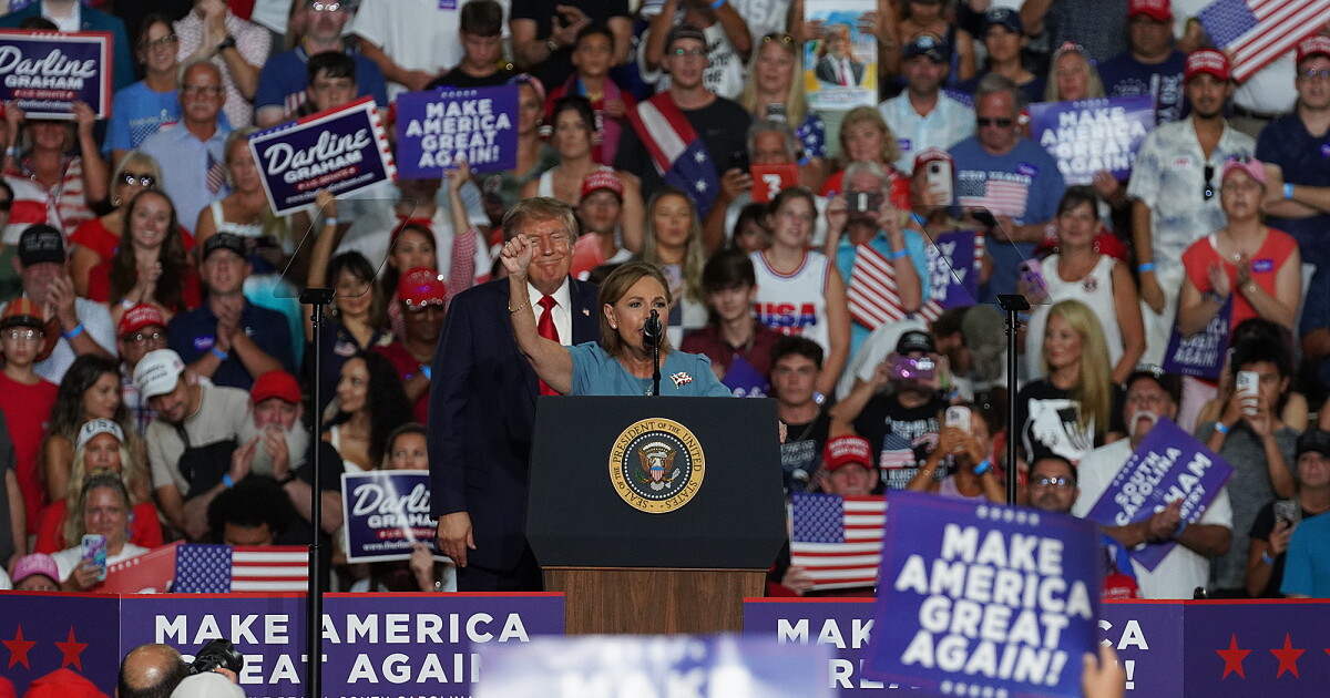 Trump rallies for Graham in Myrtle Beach before GOP Senate runoff against Norman