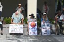 Protestors against the redrawing of Florida's Congressional maps during a demonstration on April 28, 2026.