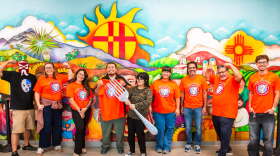 Hunger strikers pose for a picture