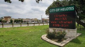 File photo of Helotes City Hall sign