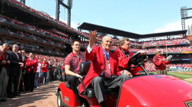 Stan Musial on opening day 2011. Pa. Gov. Tom Corbett says he'll sign a bill renaming a bridge near Musial's hometown for the Cardinal great.