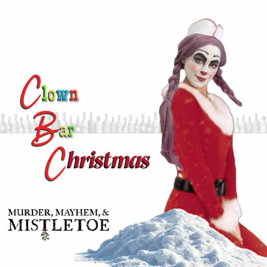 Theatre Conspiracy and Laboratory Theater of Florida Graphic for 'Clown Bar Christmas'