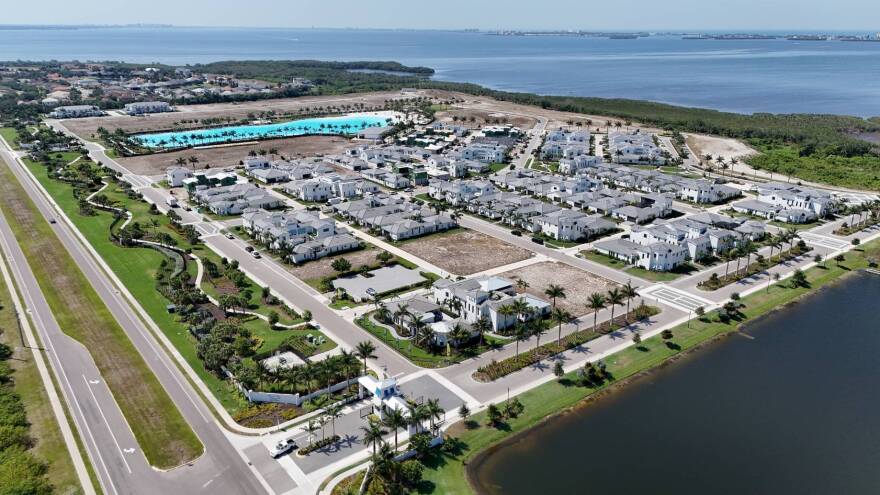 Views of the developments along El Conquistador Parkway on Sarasota Bay called Aqua and Cirrus. Manatee and Sarasota counties have seen rapid development in the last decade.