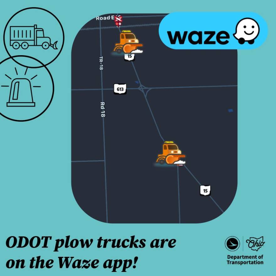 graphic explaining ODOT is now on Waze