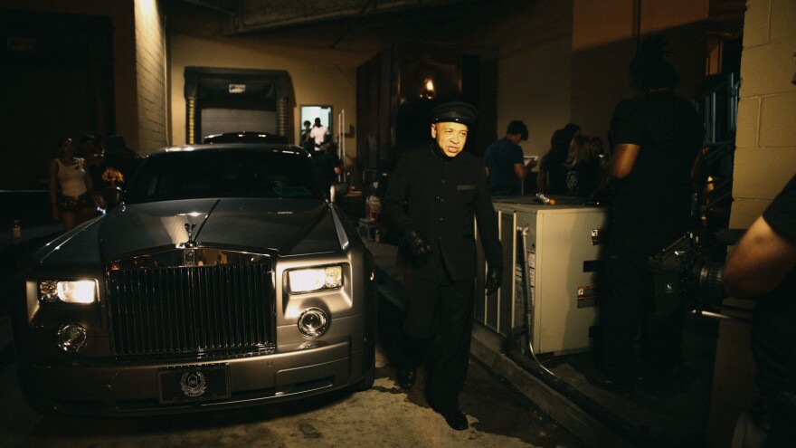Deep backstage after the show.