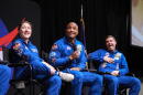 NASA astronauts Victor Glover (center) and Reid Wiseman (left) are joining NASA’s Astronaut Emeritus program. Christina Koch remains in the astronaut corps.
