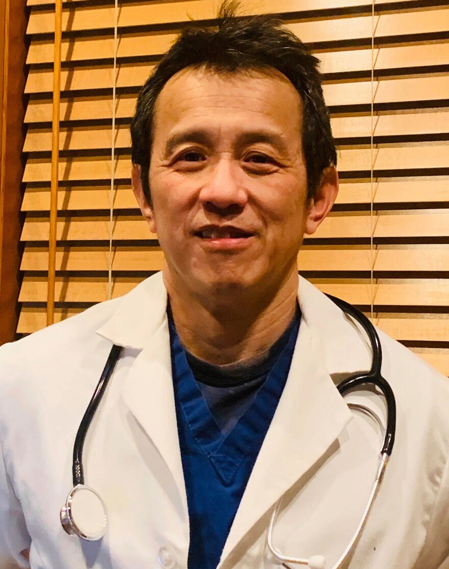 Dr. Ming Lin at his home in Bellingham, Washington, March 27, 2020. Dr. Lin was fired from his position as an emergency room physician at PeaceHealth St. Joseph Medical Center in Bellingham after publicly complaining about the hospital's COVID-19 preparations.