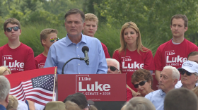 In his speech Messer targeted Democratic incumbent Senator Joe Donnelly, saying Donnelly is "part of the liberal status quo."