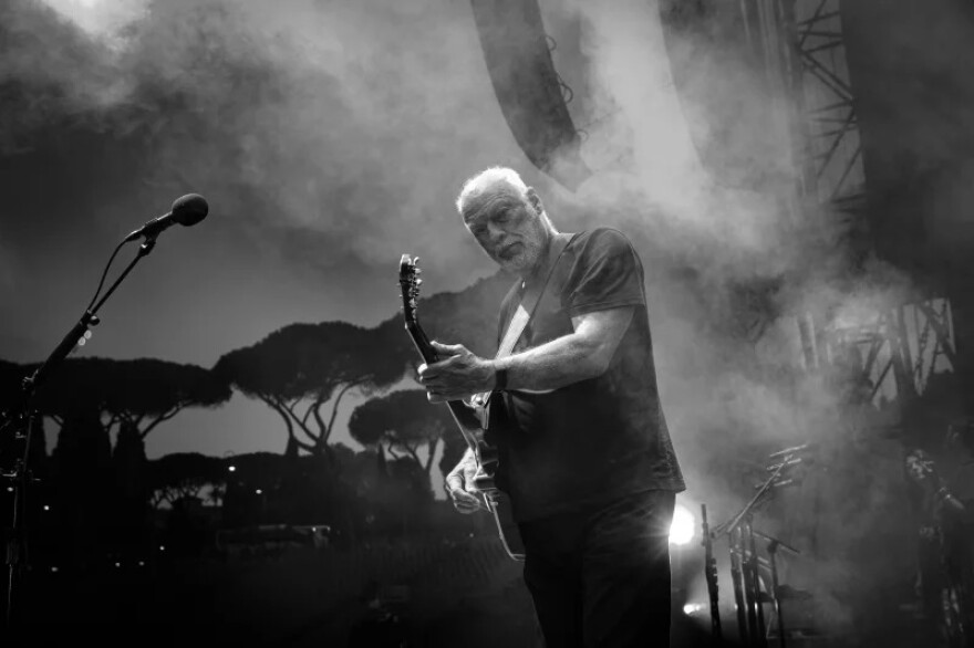 David Gilmour performing live during his Luck and Strange tour.
