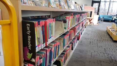 Early reader selection of books at a local library