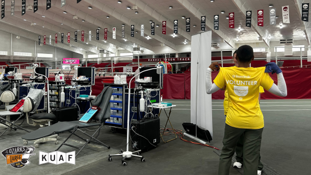 The Randall Tyson Track Center transformed into a multi-stage dentist's office for one day in September.
