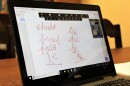 A computer screen shows some of the tricky spelling rules that Ann Lawyer, a teacher at Cradle to Career Literacy Center in Emporia, shared with one of her students during a recent online lesson.